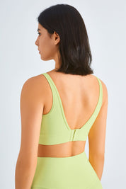 Seamless Ribbed Backless Sports Bra by bornfocus