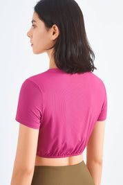 Ribbed Short Sleeve Tops UPF50+ by bornfocus