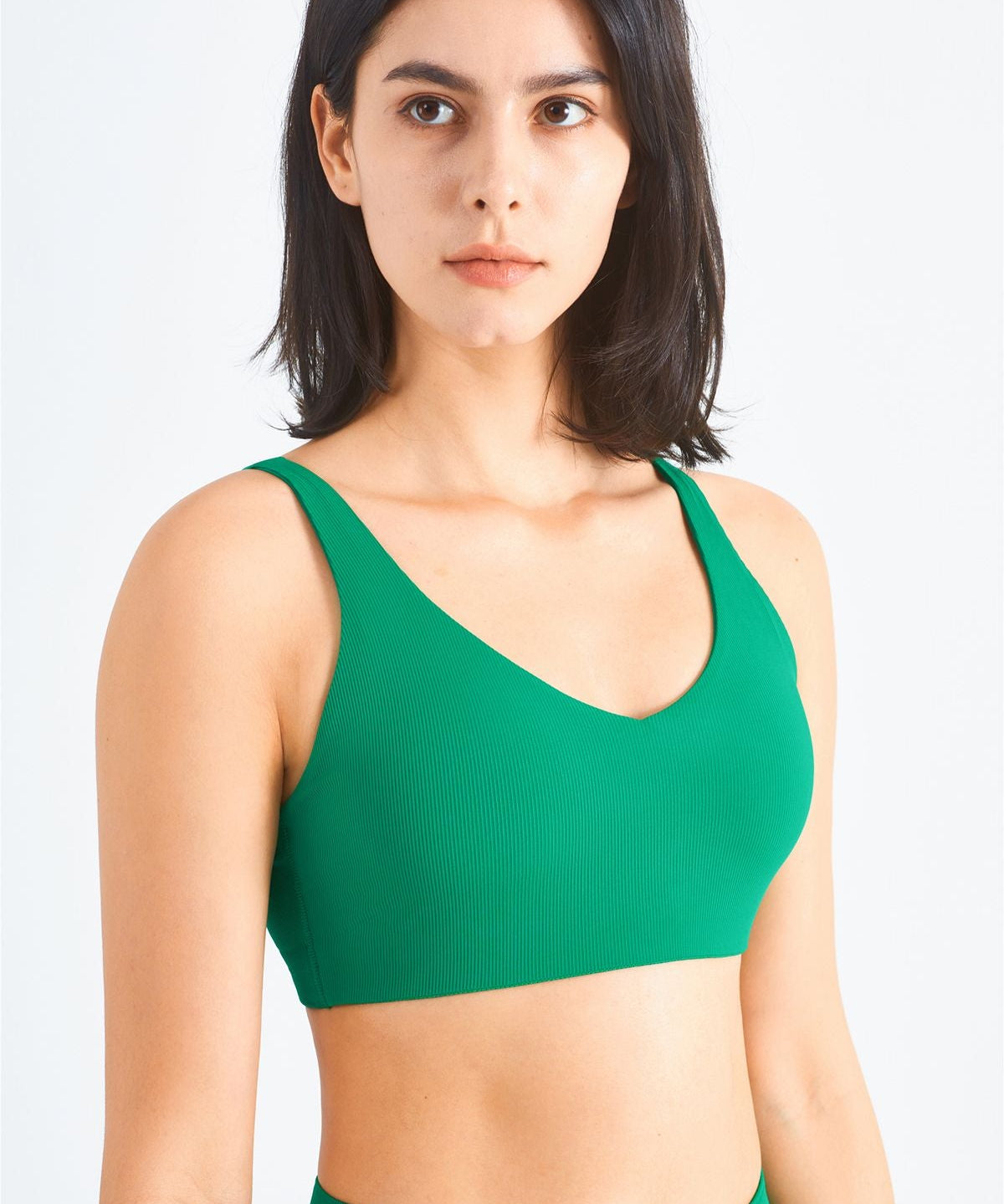 Ribbed Racerback Sports Bra UPF50+ by bornfocus