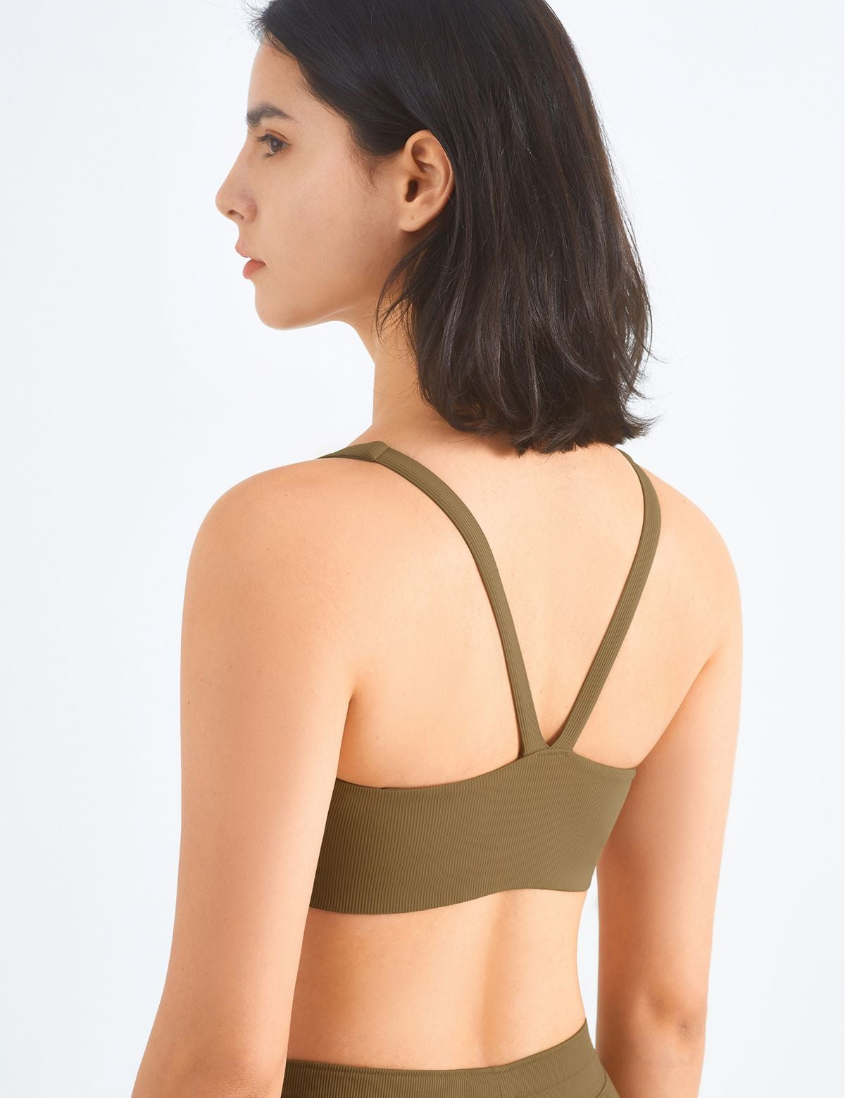 Ribbed Racerback Sports Bra UPF50+ by bornfocus