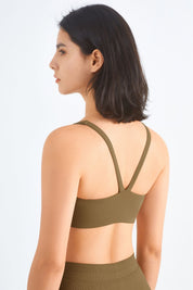 Ribbed Racerback Sports Bra UPF50+ by bornfocus