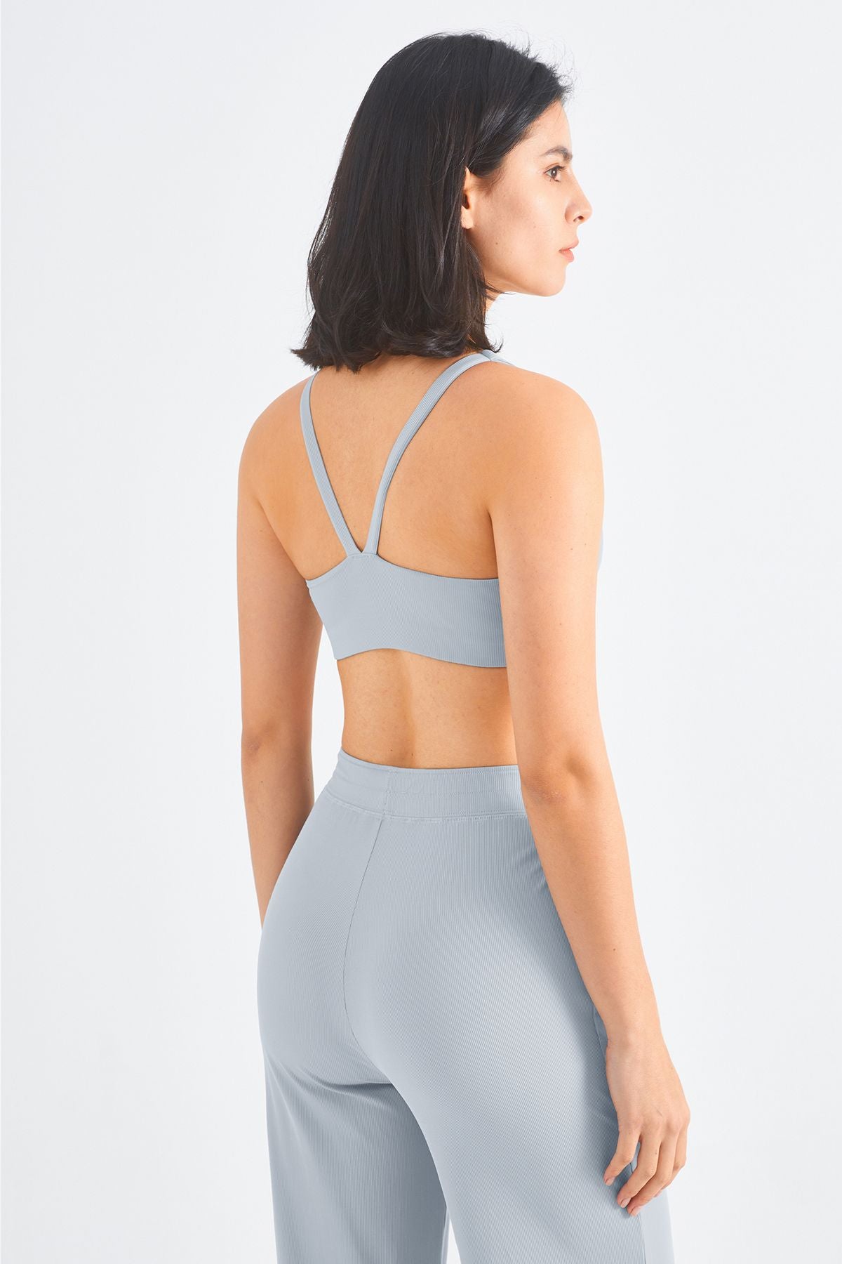 Ribbed Racerback Sports Bra UPF50+ by bornfocus