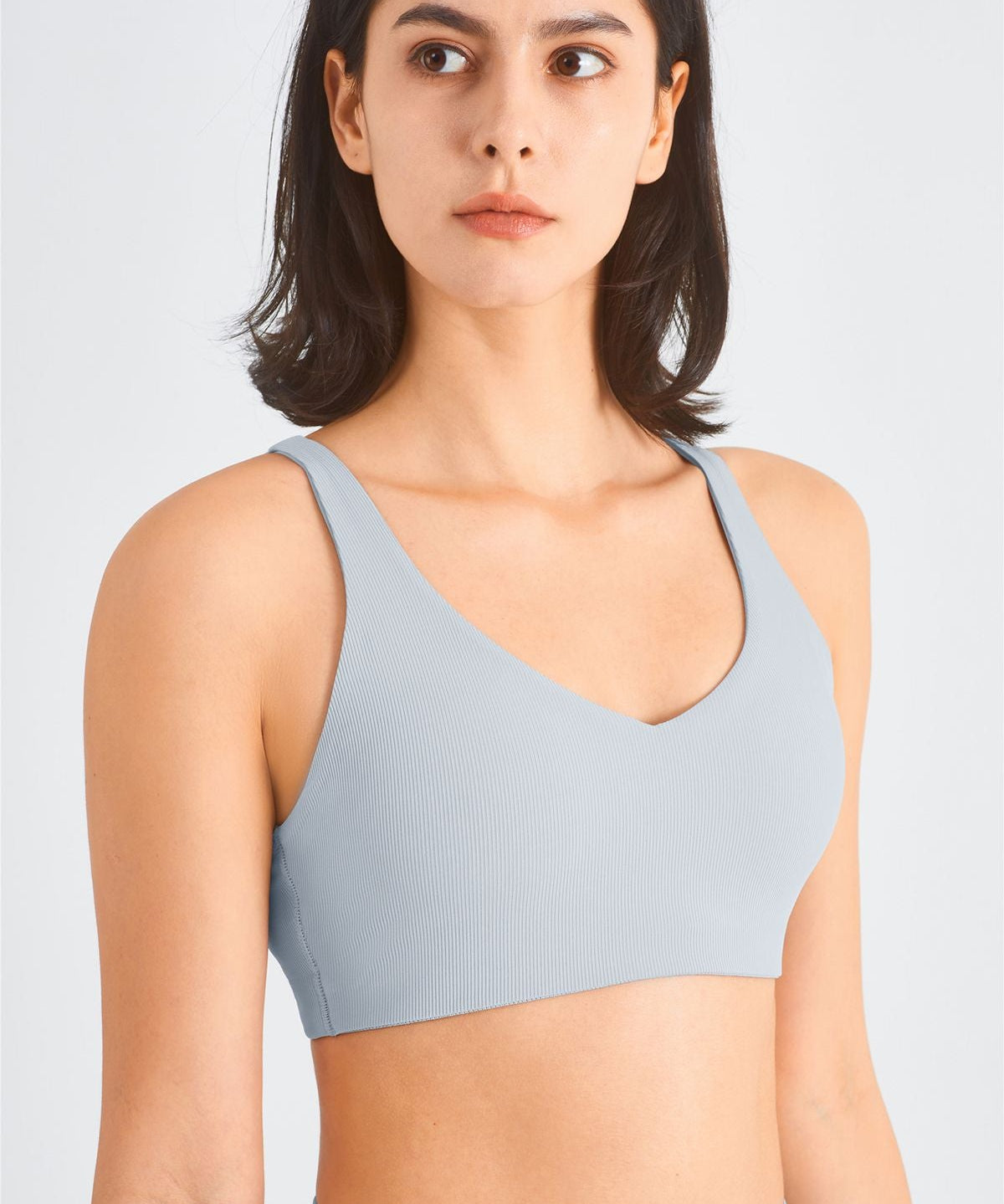 Ribbed Racerback Sports Bra UPF50+ by bornfocus