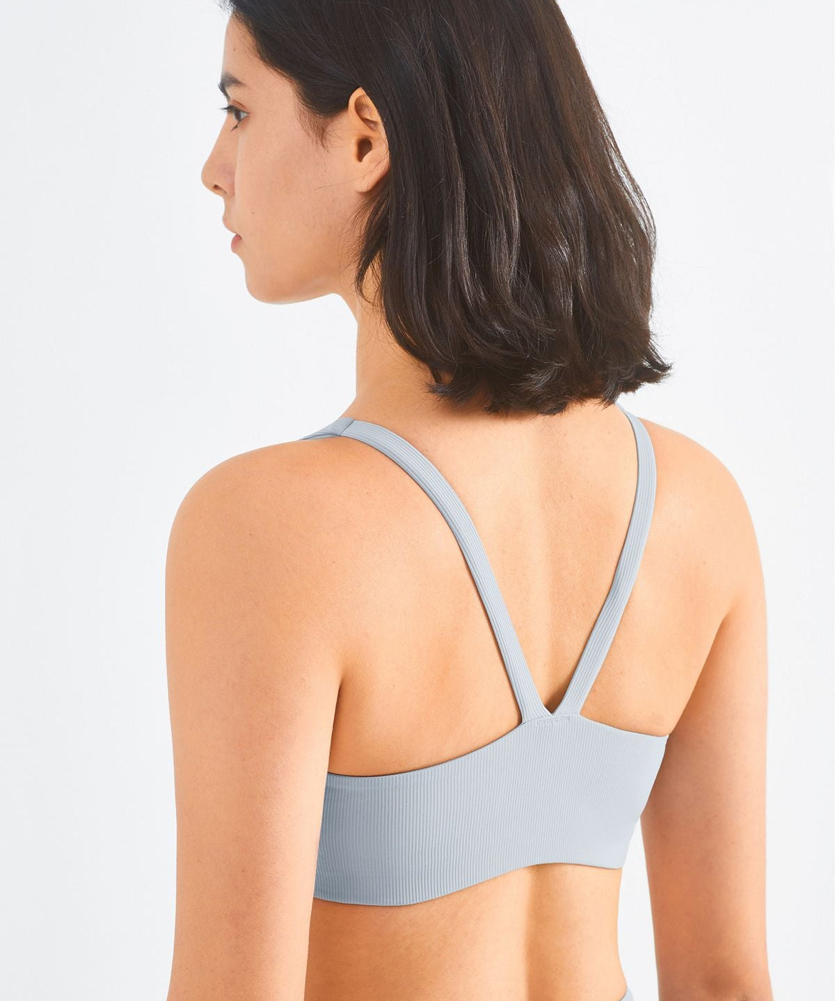 Ribbed Racerback Sports Bra UPF50+ by bornfocus