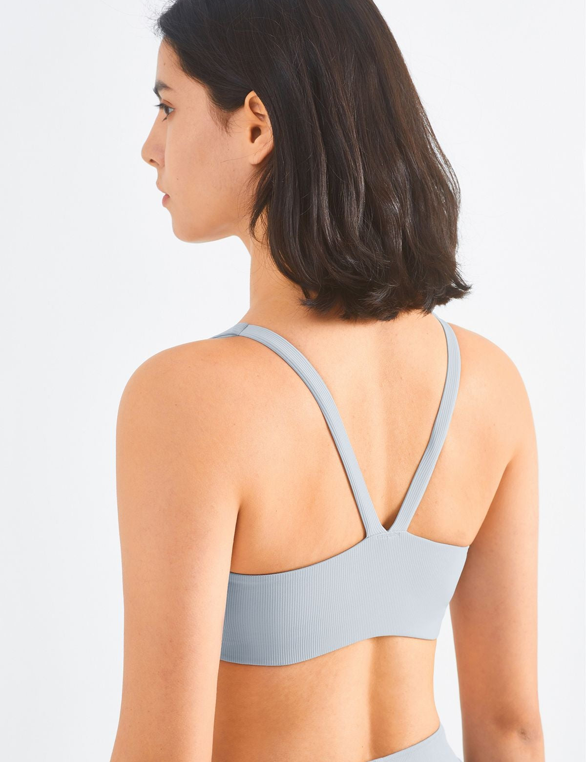 Ribbed Racerback Sports Bra UPF50+ by bornfocus