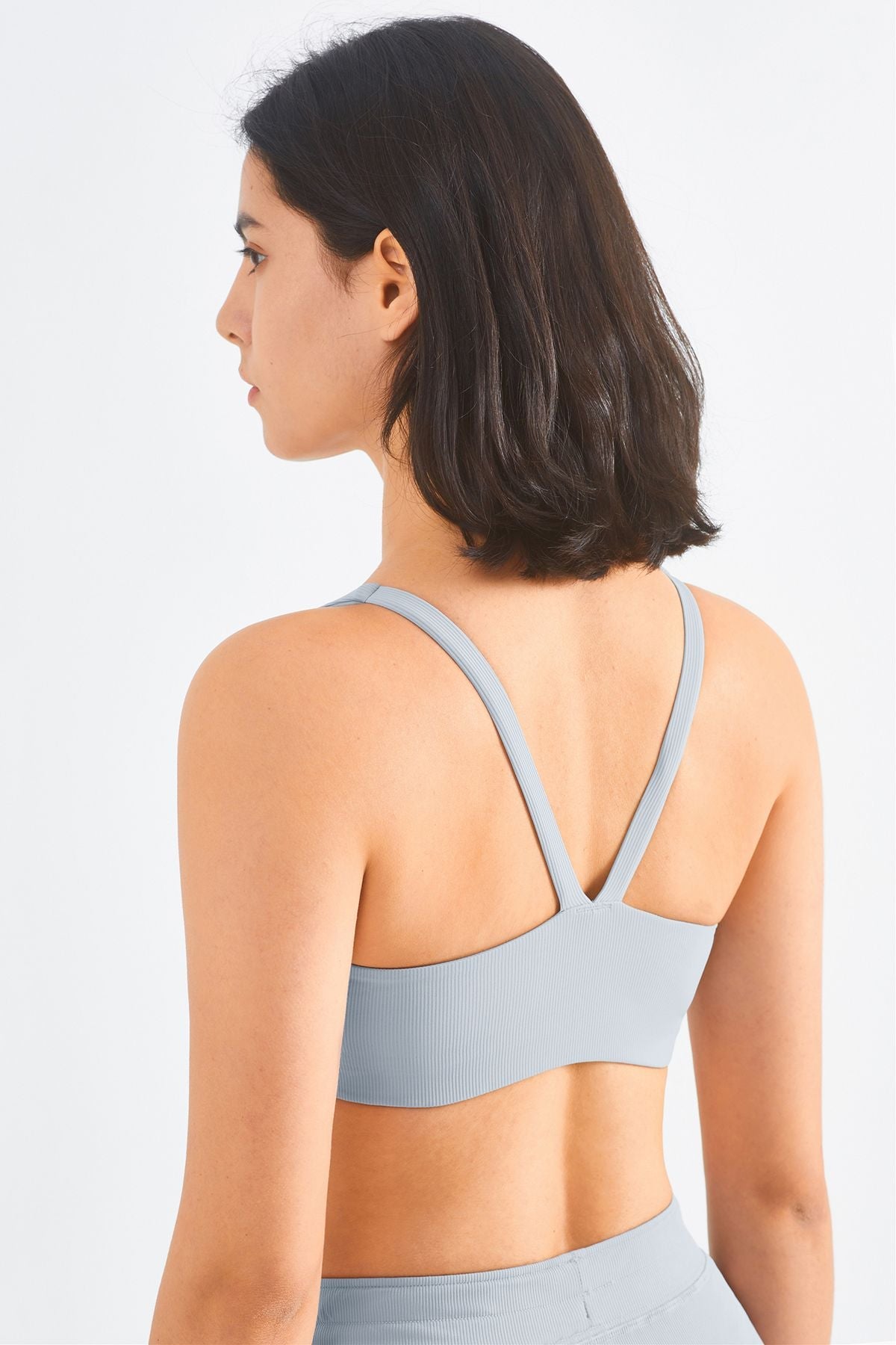 Ribbed Racerback Sports Bra UPF50+ by bornfocus