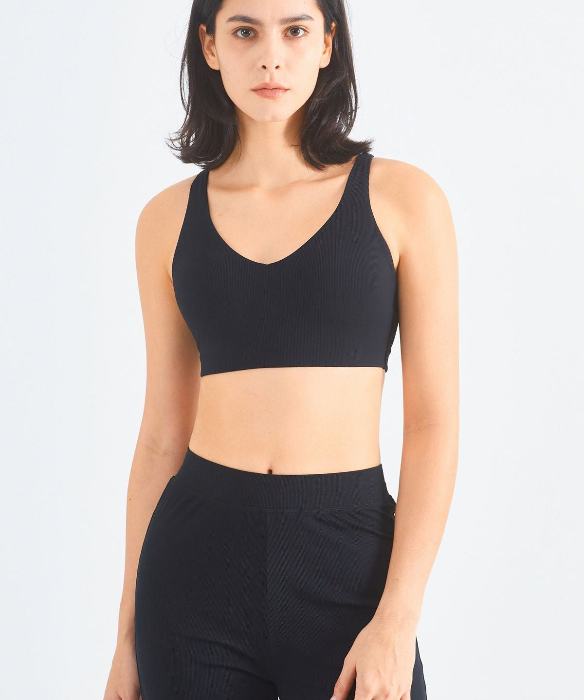 Ribbed Racerback Sports Bra UPF50+ by bornfocus