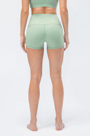 High-Rise Yoga Shorts by bornfocus