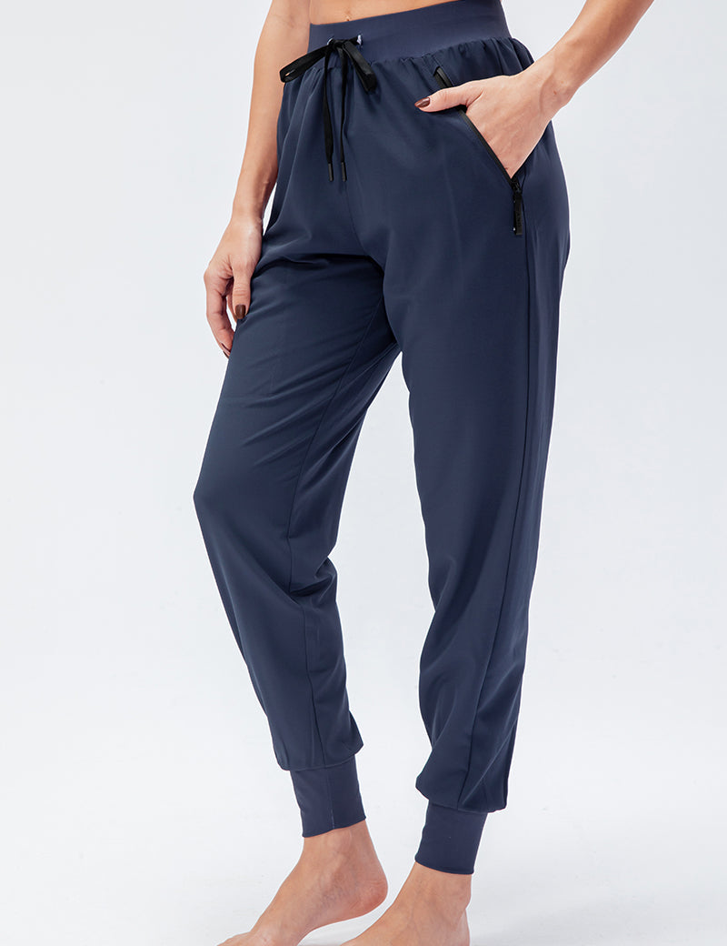 High-Waist Tapered Jogger Pant with Drawstring by bornfocus