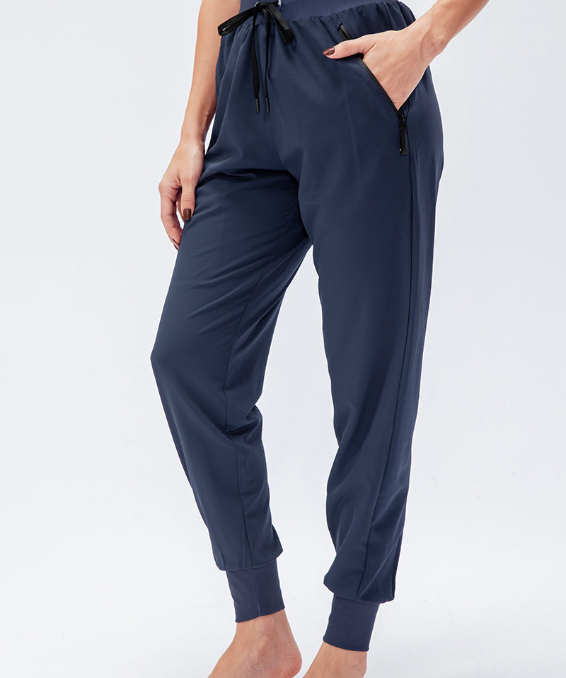 High-Waist Tapered Jogger Pant with Drawstring by bornfocus