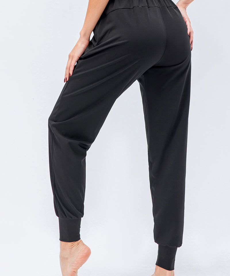 High-Waist Tapered Jogger Pant with Drawstring by bornfocus