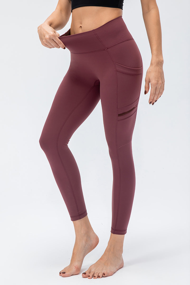 High-Rise Workout Leggings with Multi Pockets by bornfocus