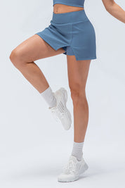 Ribbed Tennis Skirts Built-in Short Liner by bornfocus