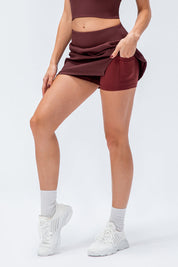 Ribbed Tennis Skirts Built-in Short Liner by bornfocus