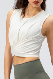 Cropped Tank Tops with Bandage by bornfocus