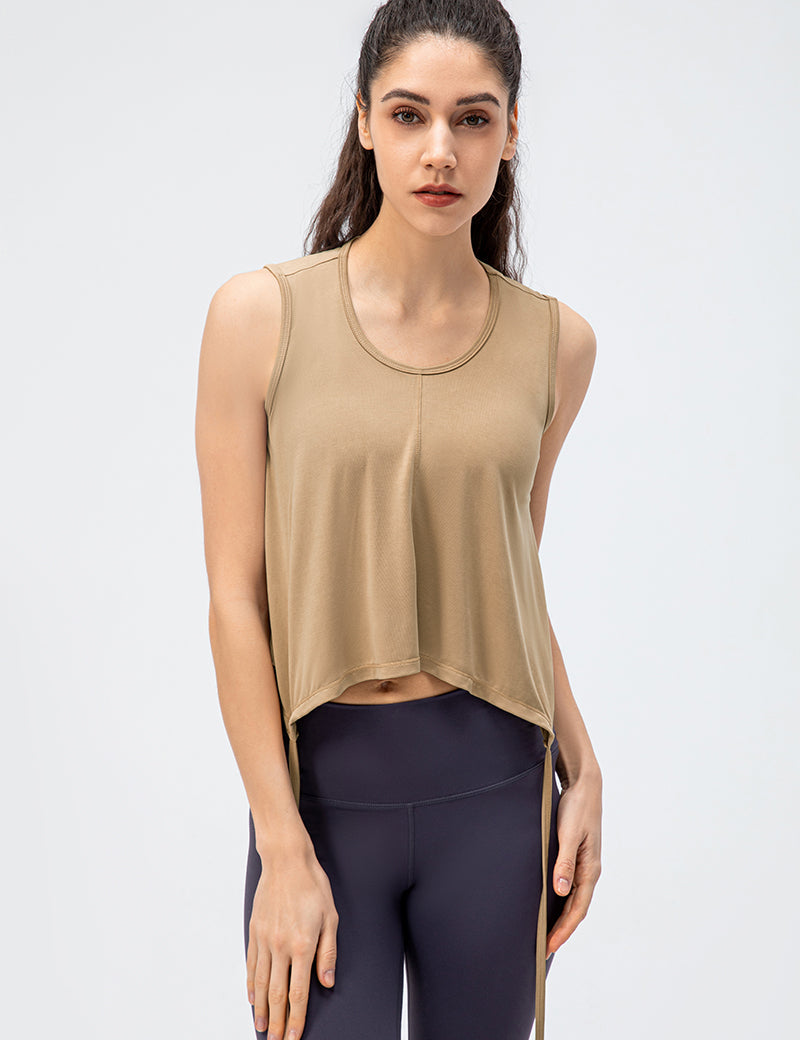 Cropped Tank Tops with Bandage by bornfocus