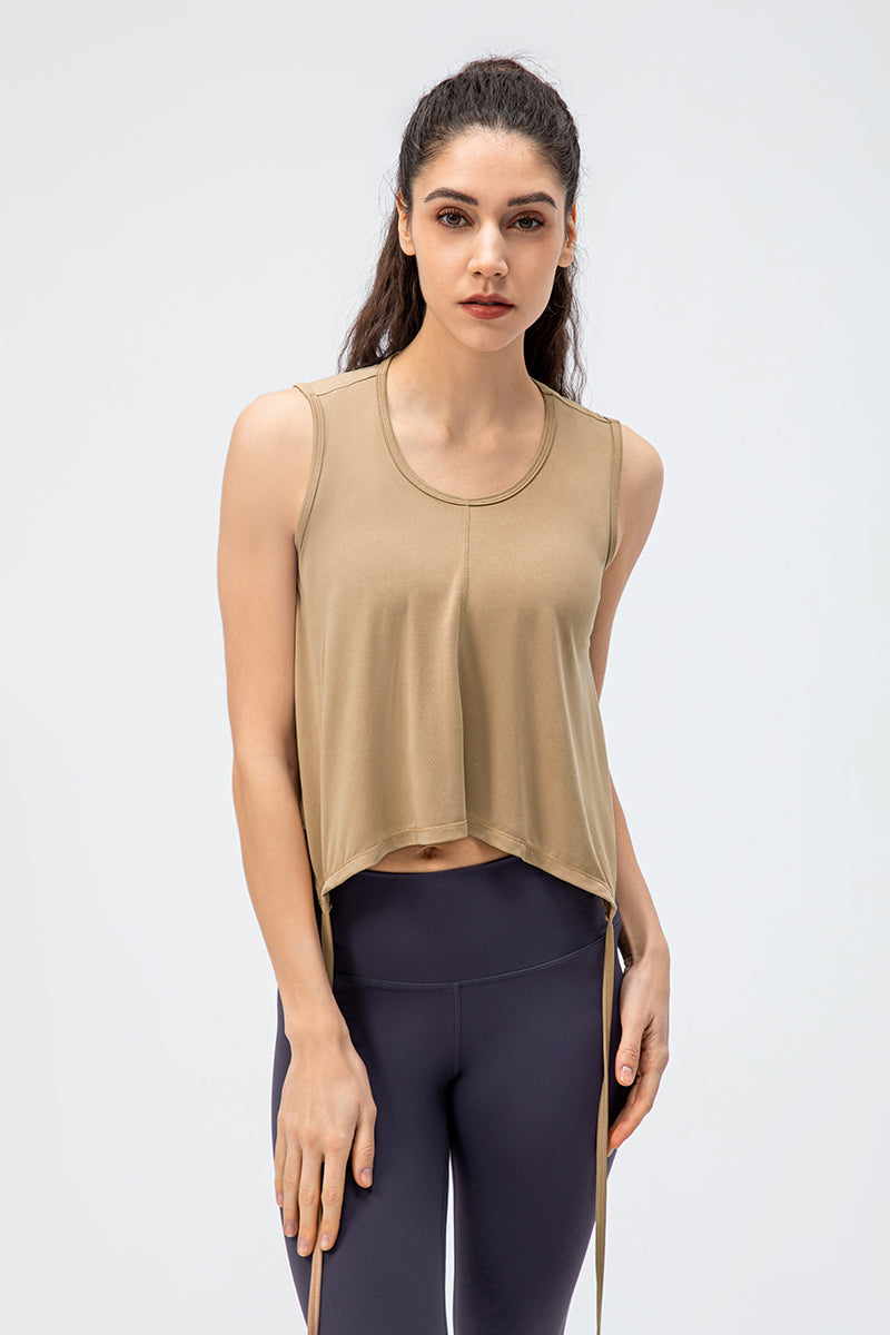 Cropped Tank Tops with Bandage by bornfocus