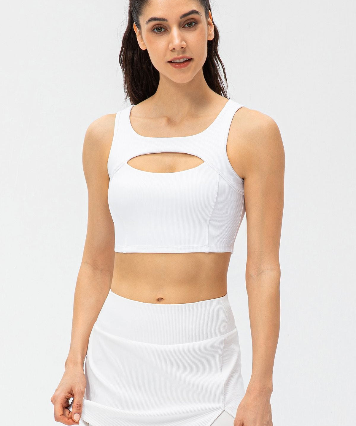 Ribbed Racerback Sports Bra High Support by bornfocus