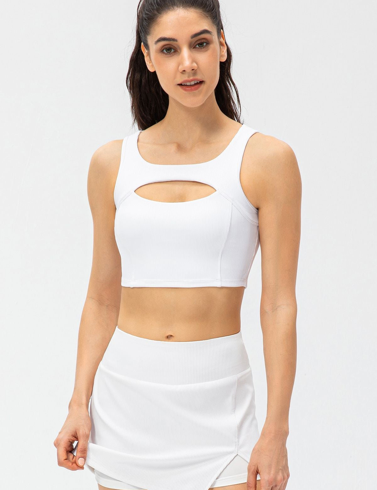 Ribbed Racerback Sports Bra High Support by bornfocus