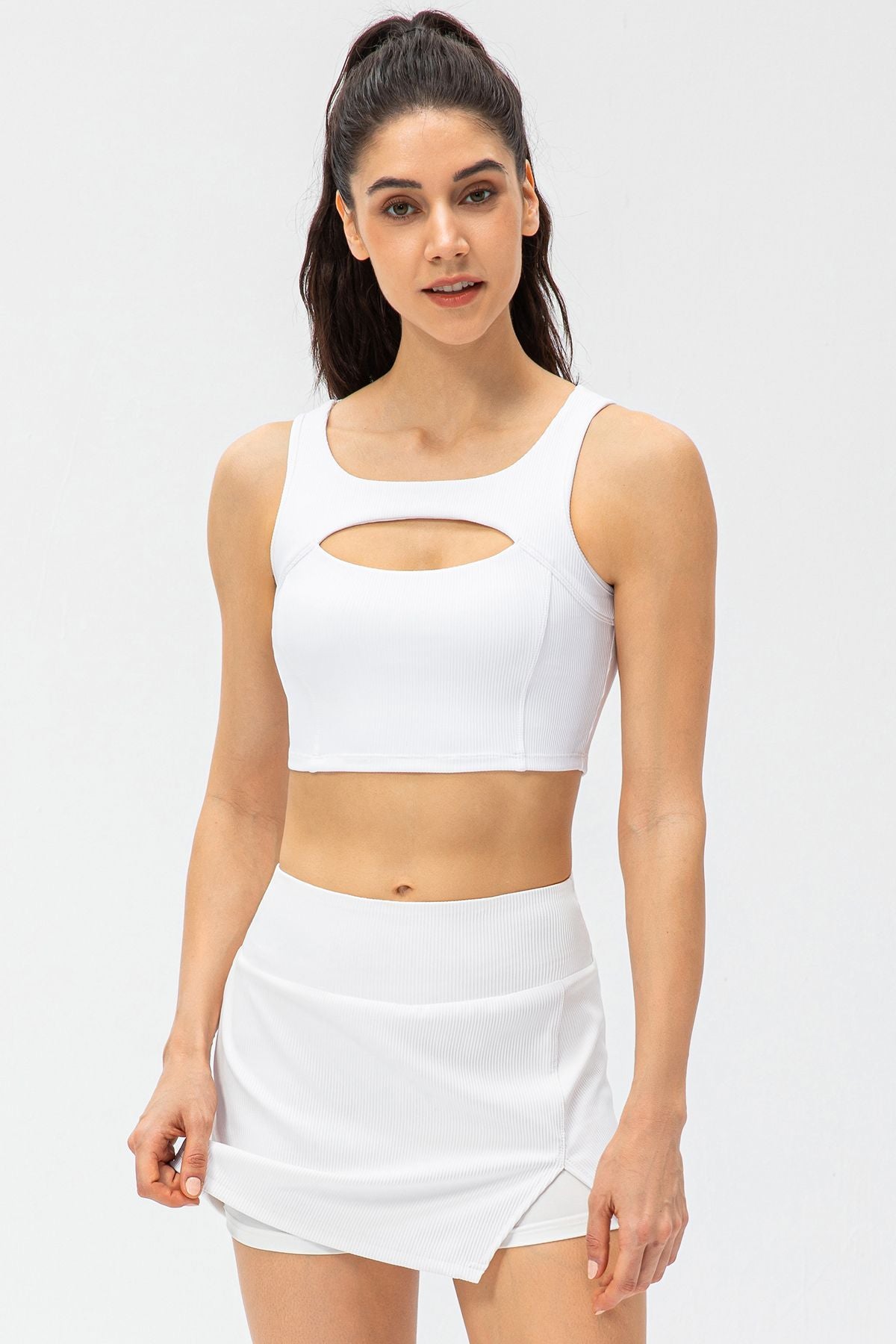 Ribbed Racerback Sports Bra High Support by bornfocus