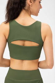 Ribbed Racerback Sports Bra High Support by bornfocus