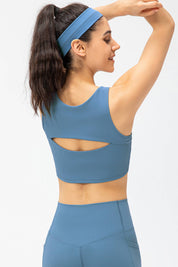 Ribbed Racerback Sports Bra High Support by bornfocus