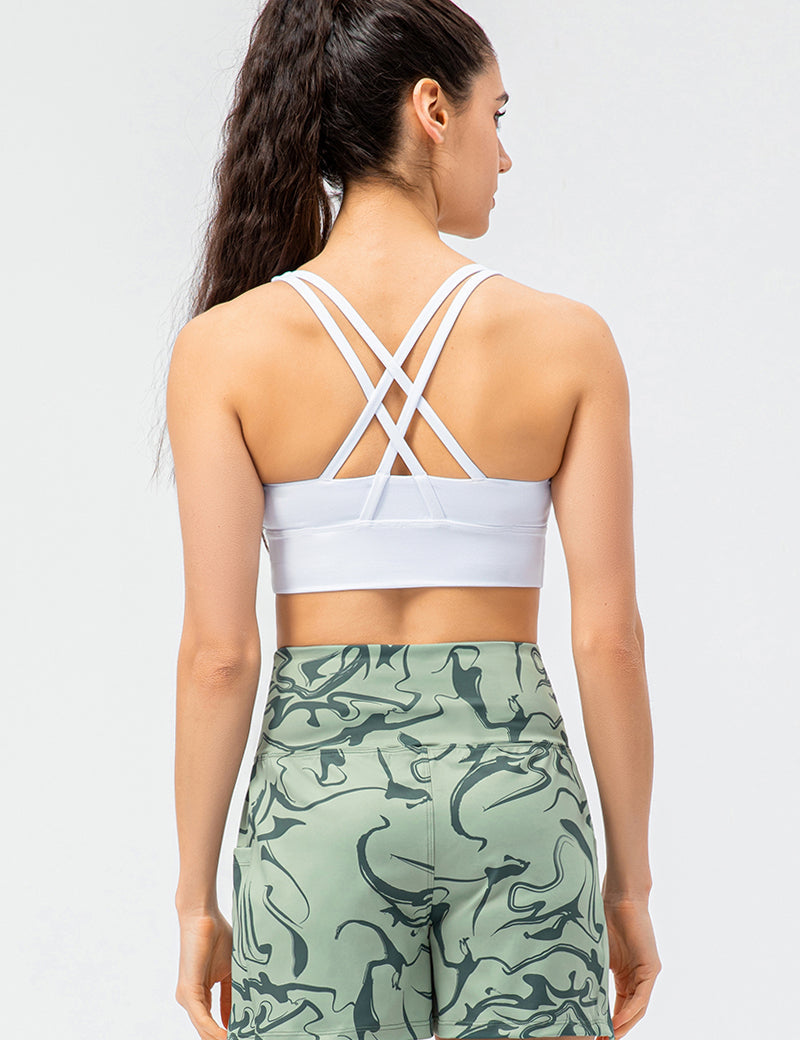 Strappy Back Sports Bra by bornfocus