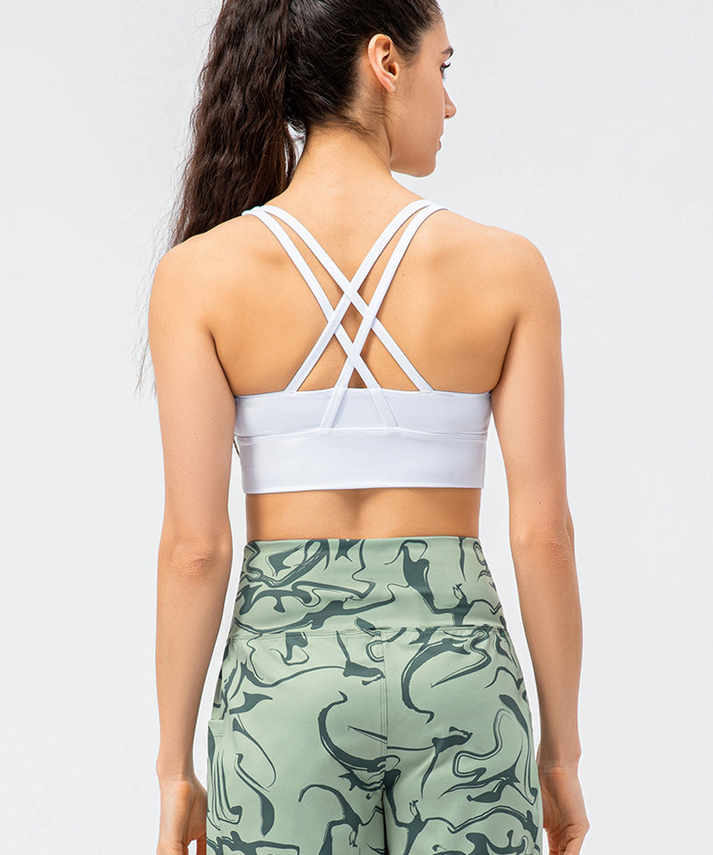 Strappy Back Sports Bra by bornfocus