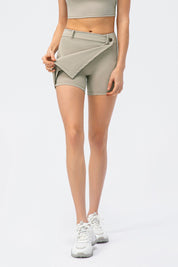 Mid-Waist Split Front Skort by bornfocus