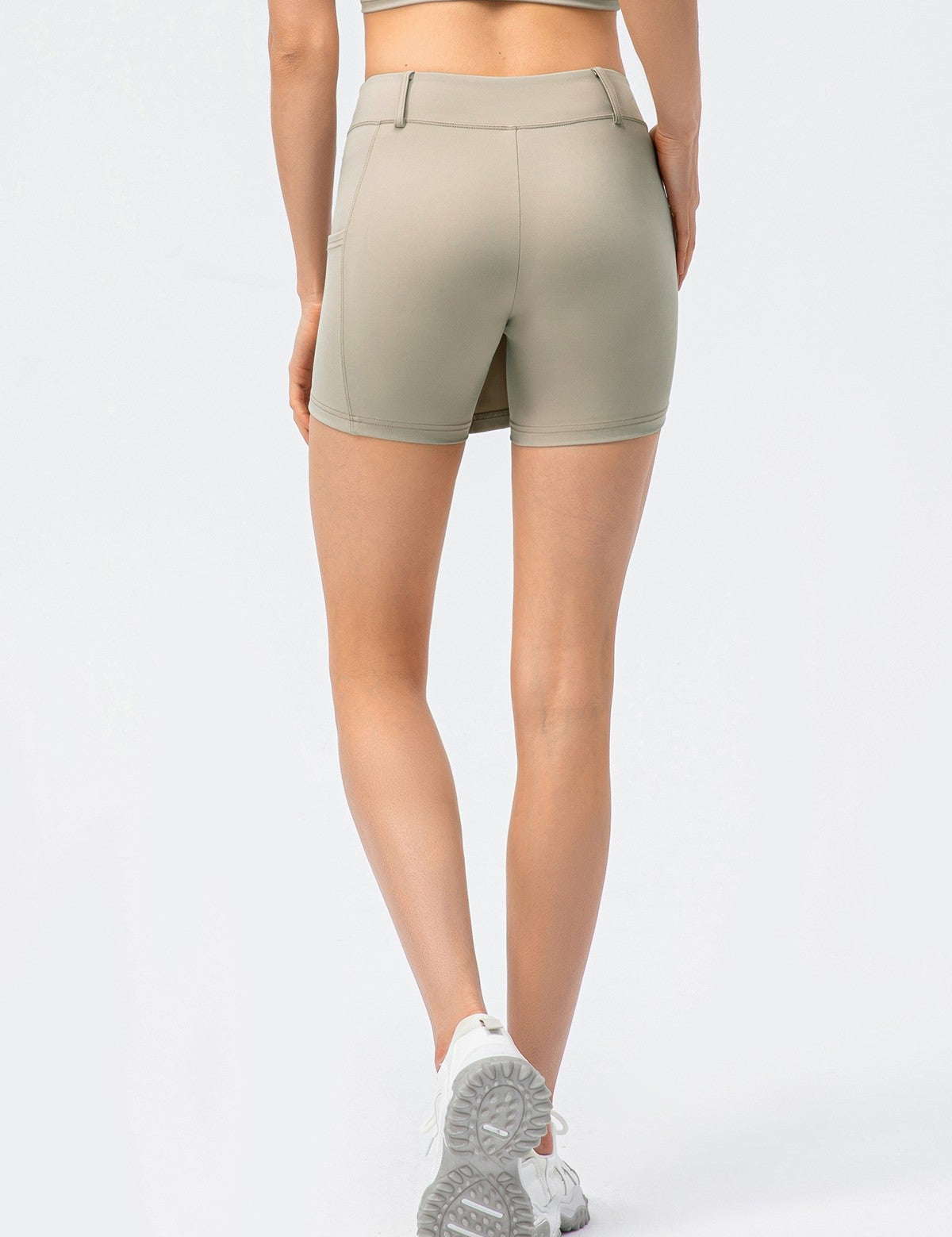 Mid-Waist Split Front Skort by bornfocus