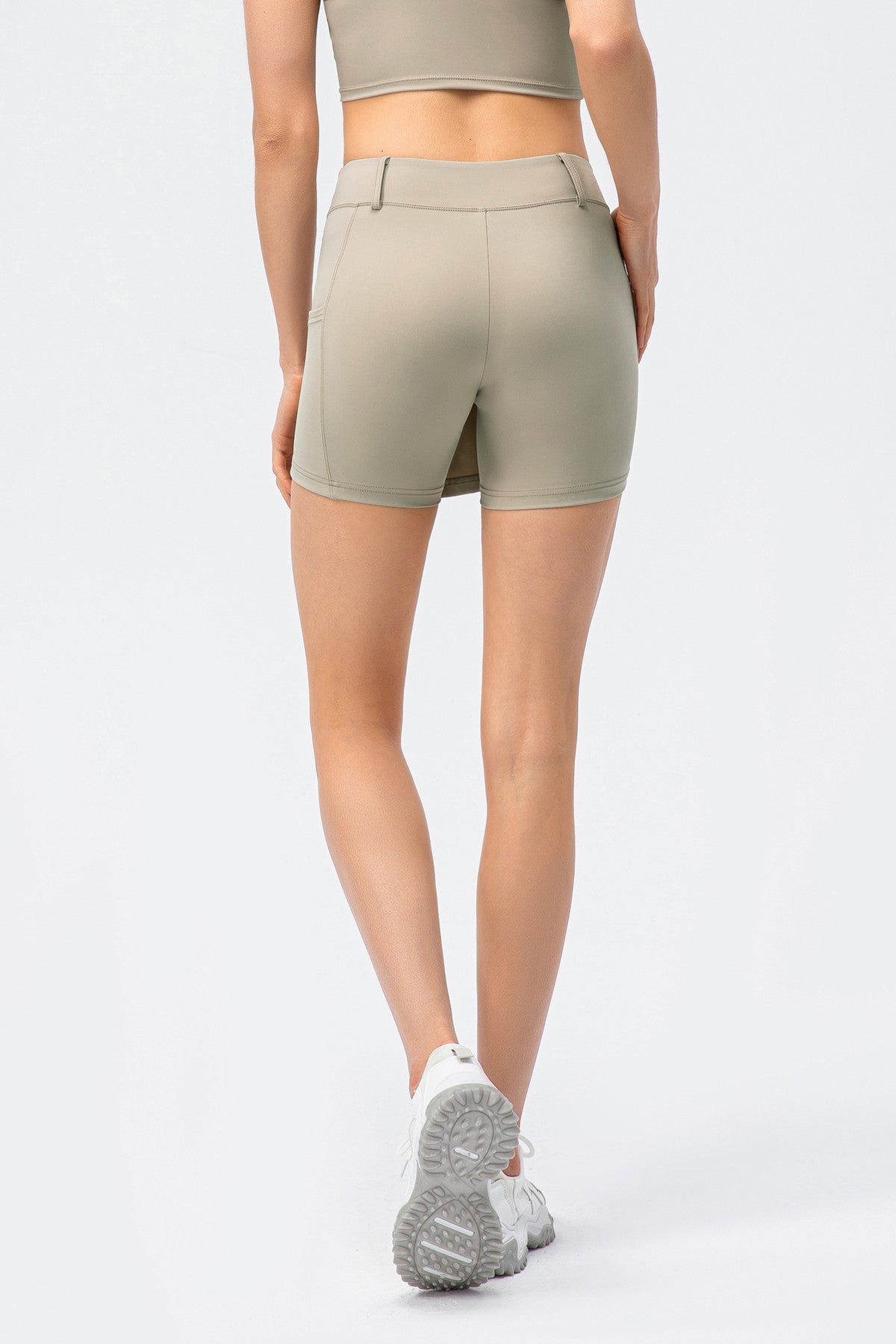 Mid-Waist Split Front Skort by bornfocus