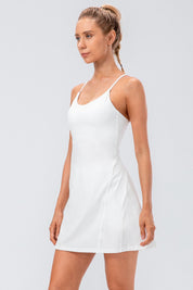 Spaghetti Straps Tennis Dress with Built in Shorts by bornfocus