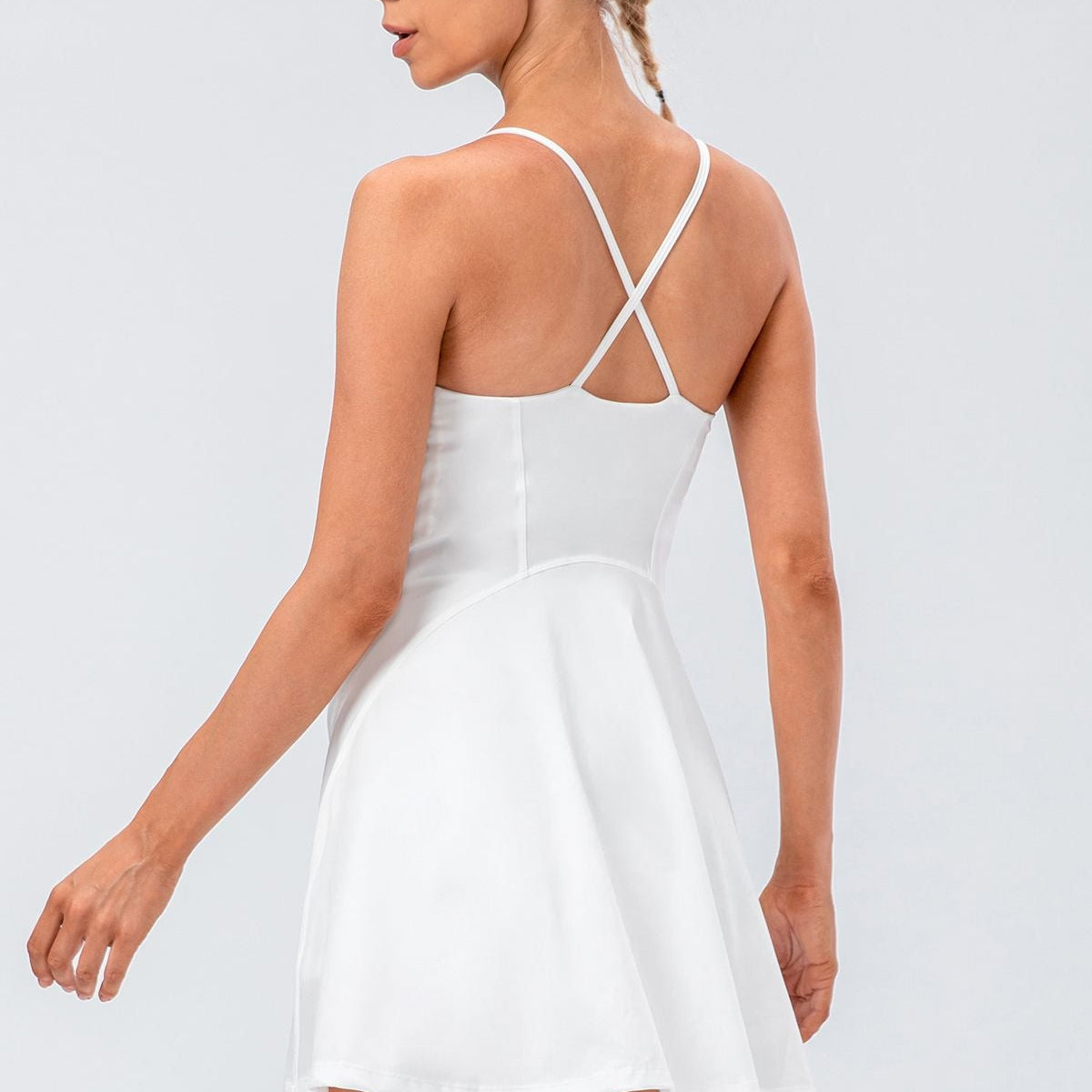 Spaghetti Straps Tennis Dress with Built in Shorts by bornfocus