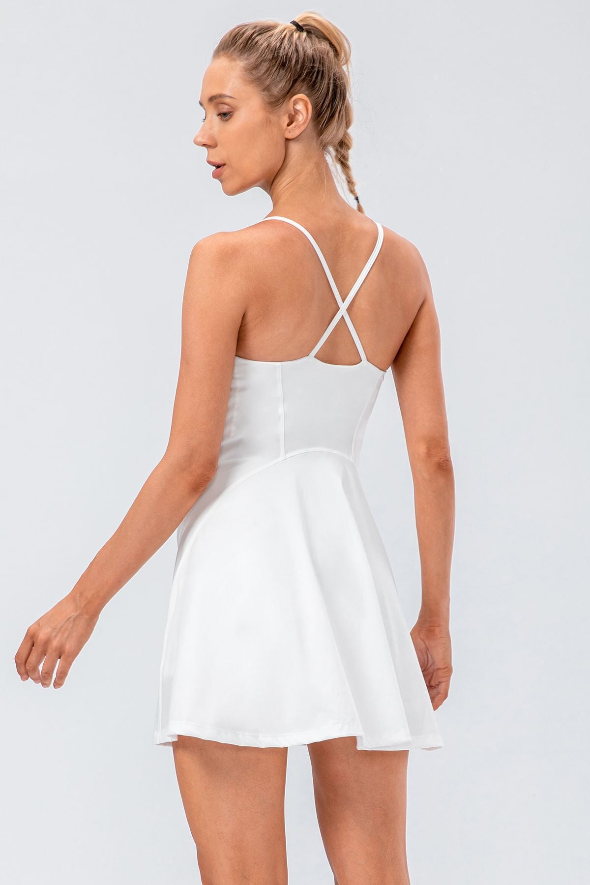 Spaghetti Straps Tennis Dress with Built in Shorts by bornfocus