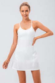 Spaghetti Straps Tennis Dress with Built in Shorts by bornfocus