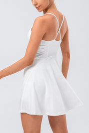 Spaghetti Straps Tennis Dress with Built in Shorts by bornfocus