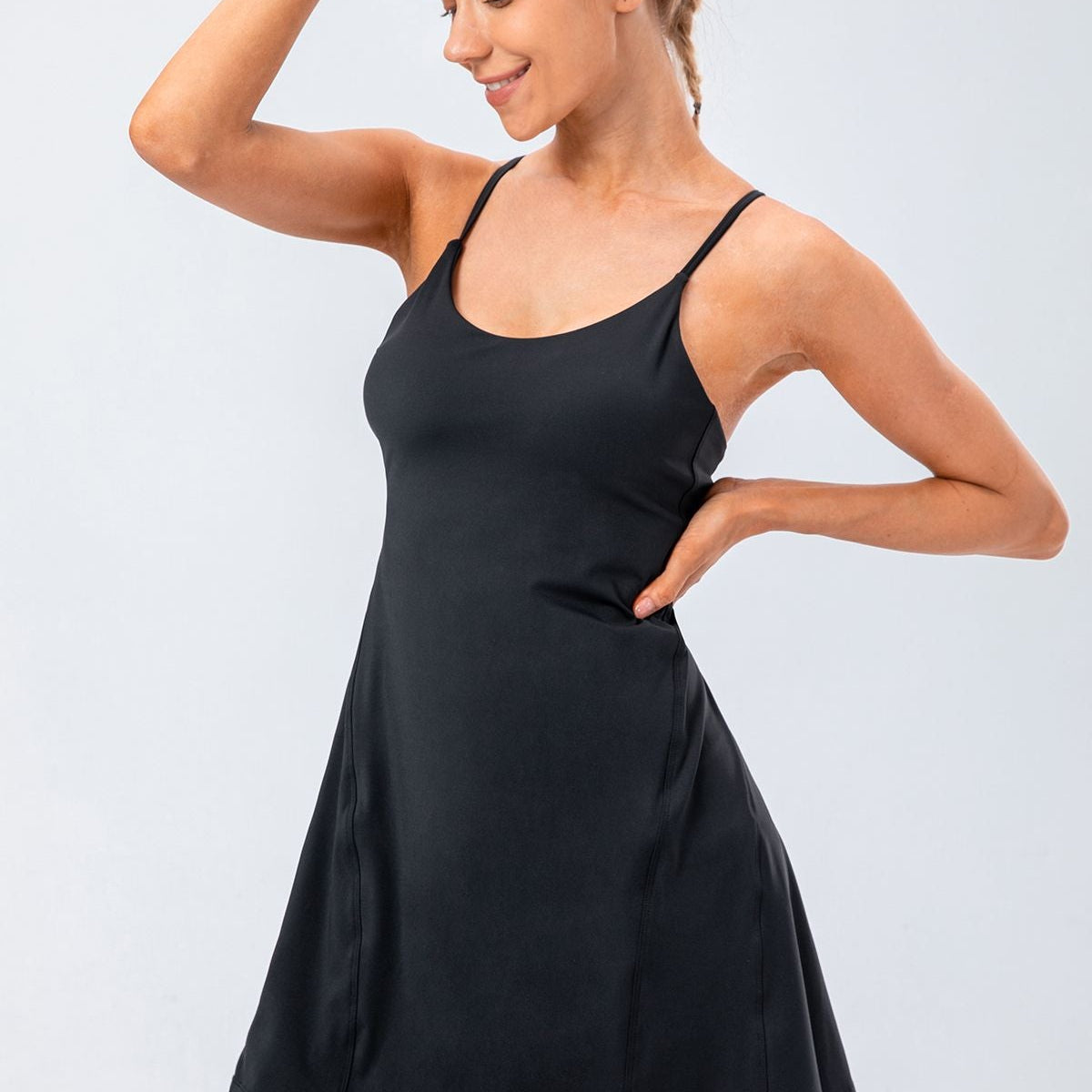 Spaghetti Straps Tennis Dress with Built in Shorts by bornfocus