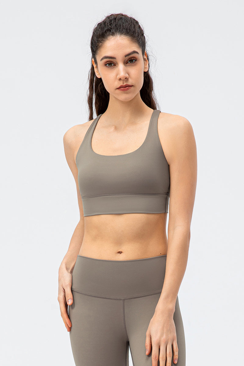 Strappy Back Sports Bra by bornfocus