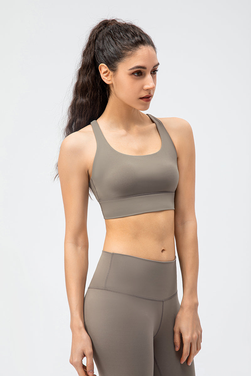 Strappy Back Sports Bra by bornfocus