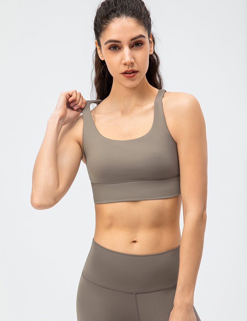 Strappy Back Sports Bra by bornfocus