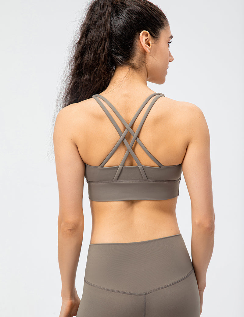 Strappy Back Sports Bra by bornfocus