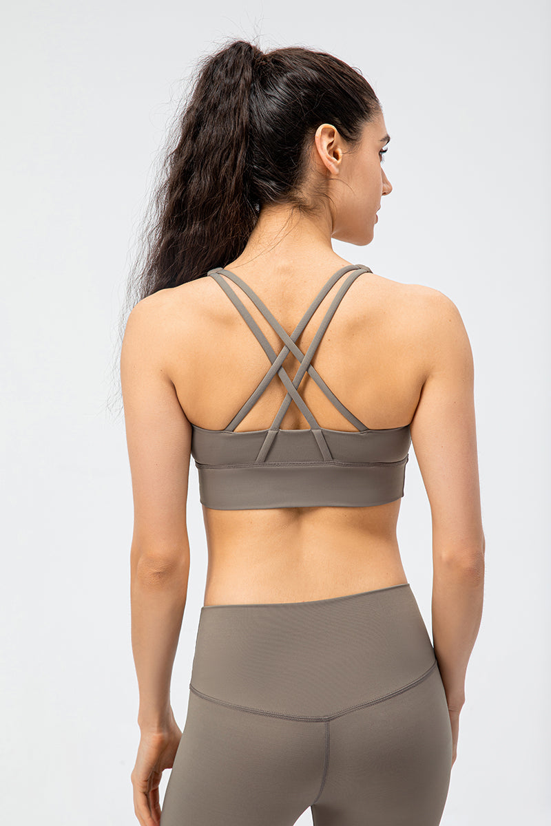 Strappy Back Sports Bra by bornfocus