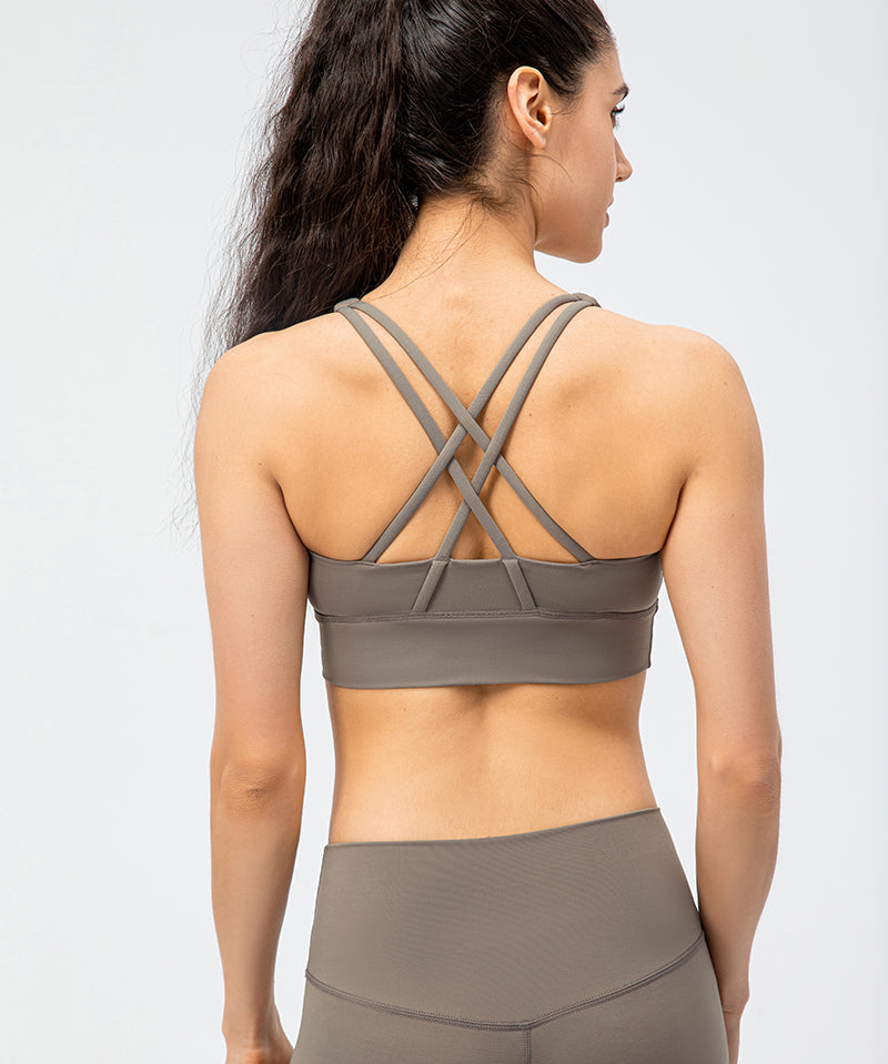 Strappy Back Sports Bra by bornfocus