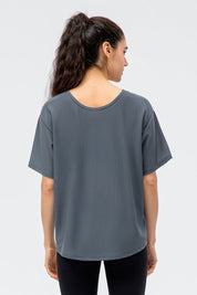 Crew Neck Short Sleeve T-Shirt by bornfocus