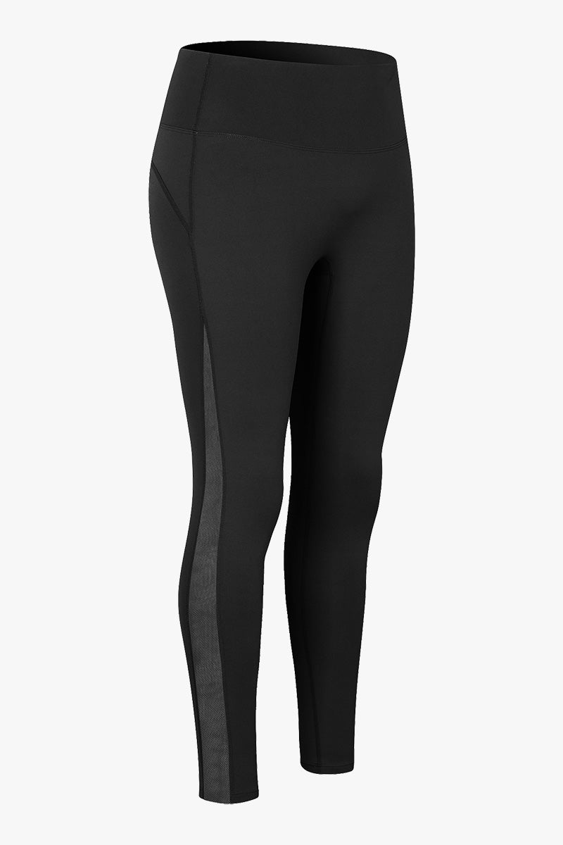 High Waist Workout Leggings with Mesh Inserts by bornfocus