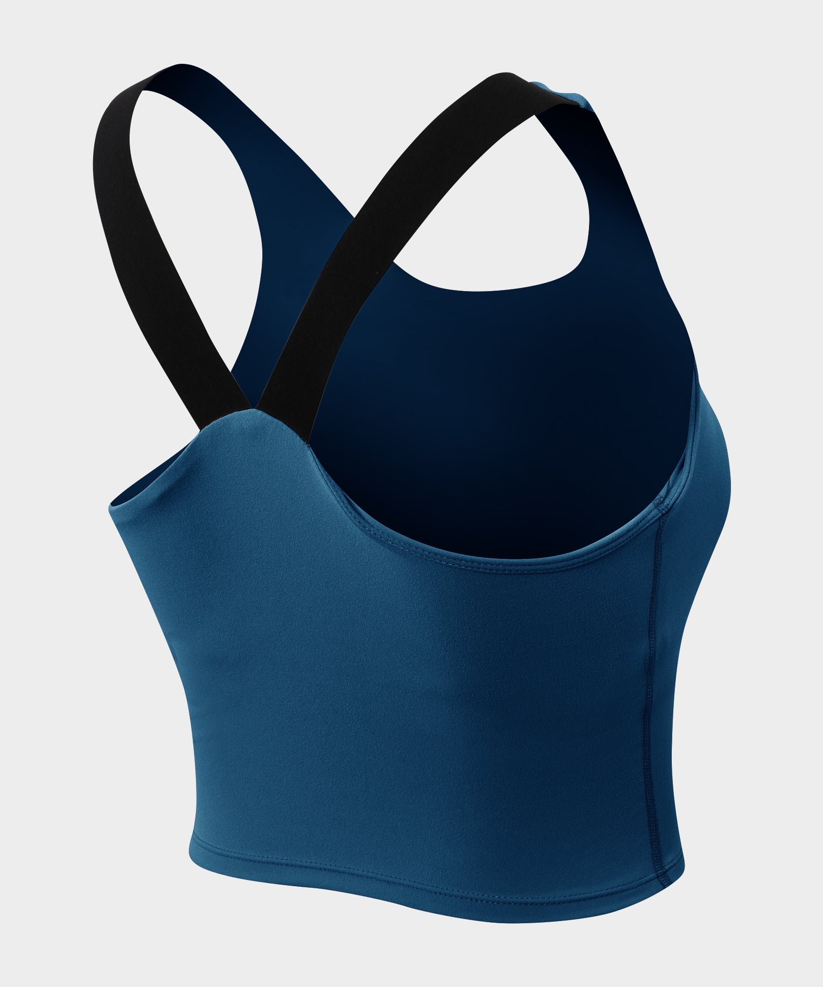 Longline Crop Tops Built in Bra by bornfocus