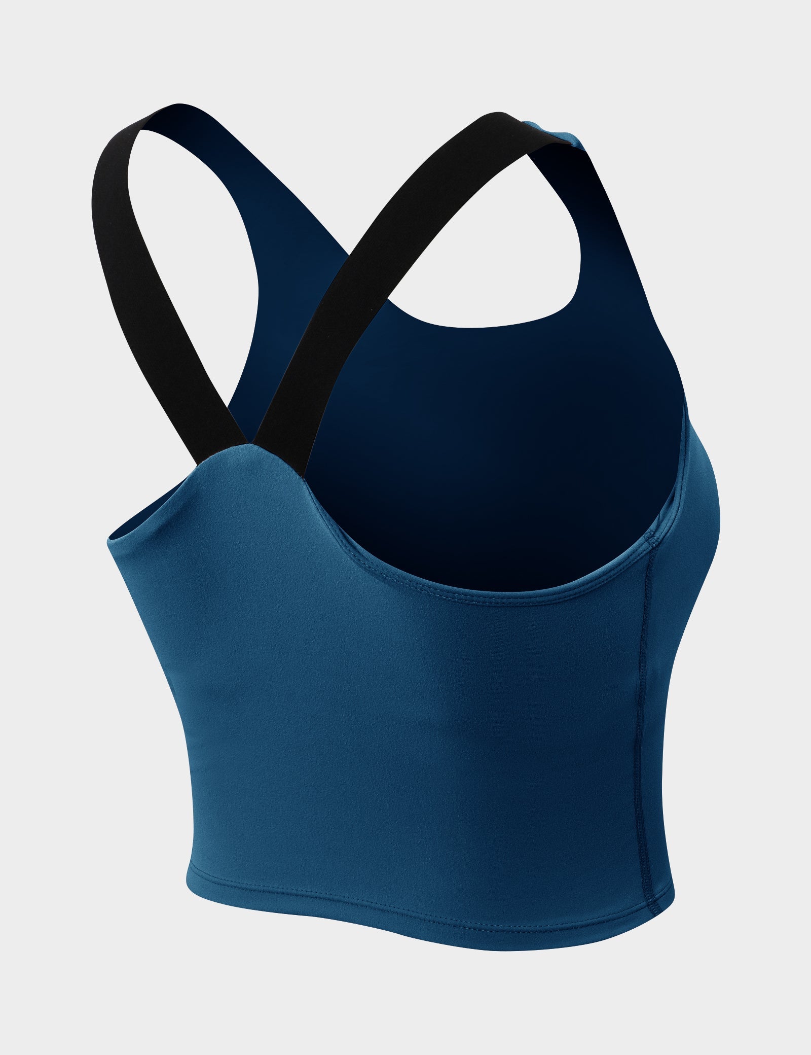 Longline Crop Tops Built in Bra by bornfocus