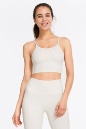 Ribbed Spaghetti Strap Cropped Camisole by bornfocus