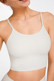 Ribbed Spaghetti Strap Cropped Camisole by bornfocus