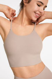 Ribbed Spaghetti Strap Cropped Camisole by bornfocus